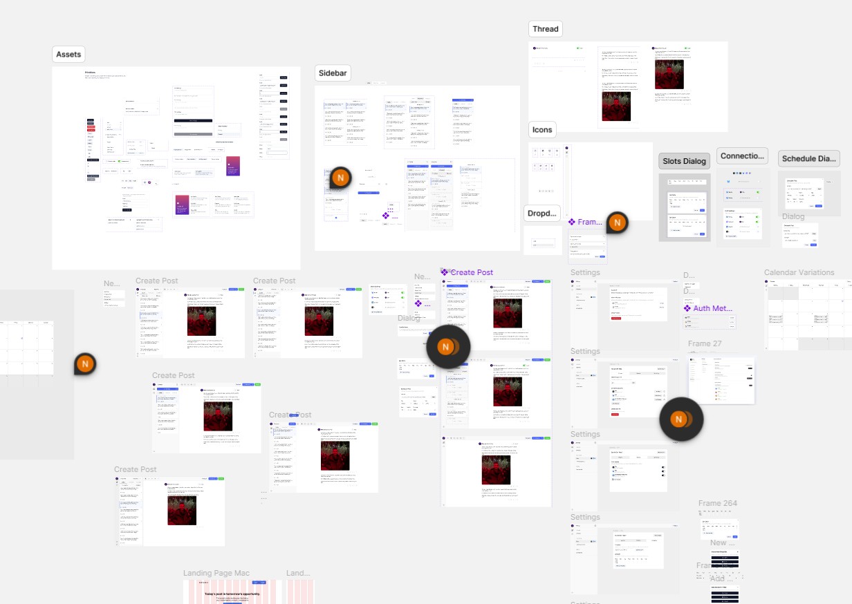 A lot of design iterations