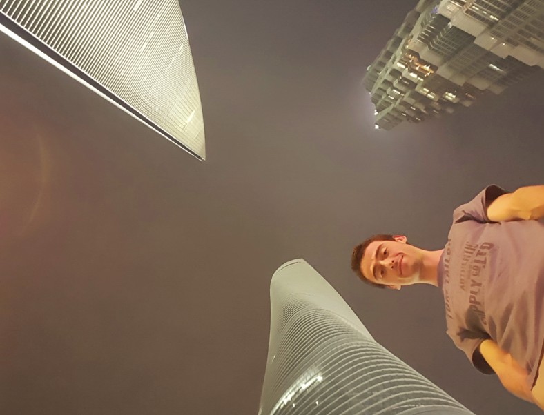 Shanghai Pudong skyline with the three iconic skyscrapers